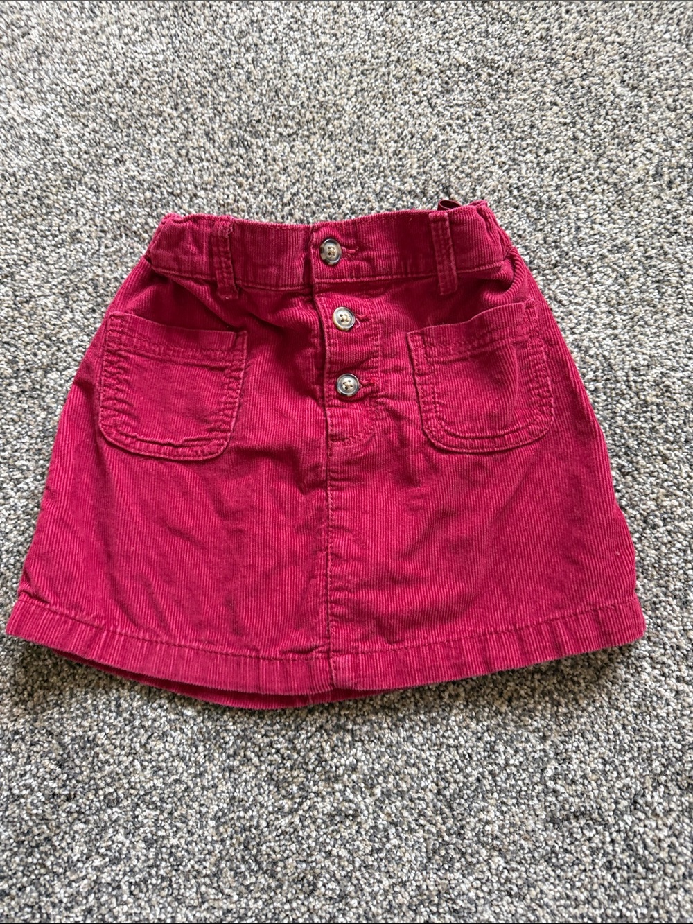 Carter's Deep Pink Corduroy Button-Front Skirt